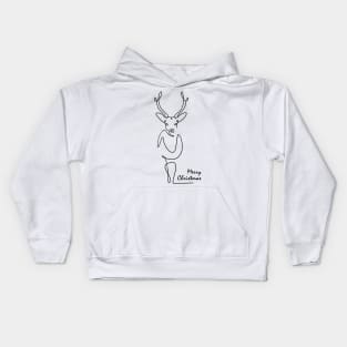 Christmas reindeer Kids Hoodie